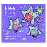 Klee Kids veilige nagellak set Starry Sky Kiss zuurstokroze lila lichtblauw peel off