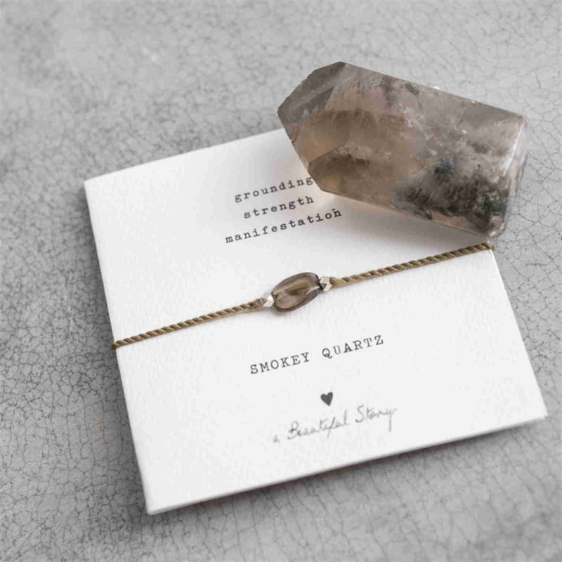 A Beautiful Story | Edelsteen armband cadeau | Smokey Quartz | INDISHA