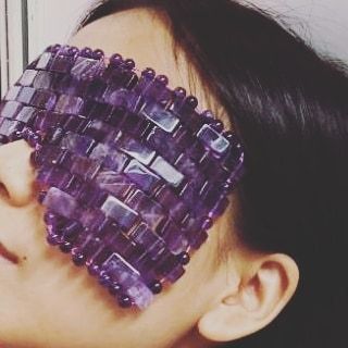 Amethist oogmasker voor verminderen van fijne lijntjes - INDISHA