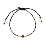 A Beautiful Story  Fair Trade Iris amrband Black Onyx, focus, innerlike kracht, vertrouwen