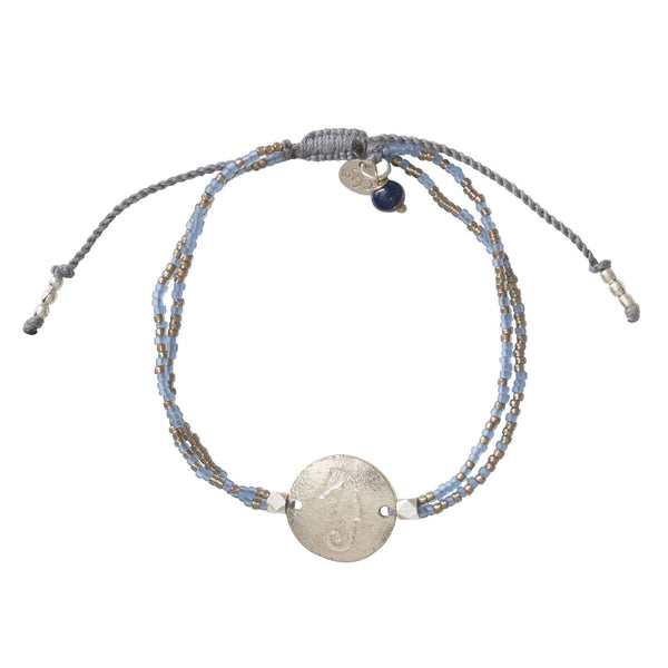 A Beautiful Story - Daydream  armband- Fairtrade - Handgemaakt -Lapis Lazuli-Zeepaard - INDISHA