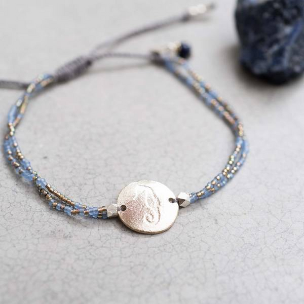 A Beautiful Story - Daydream  armband- Fairtrade - Handgemaakt -Lapis Lazuli-Zeepaard - INDISHA