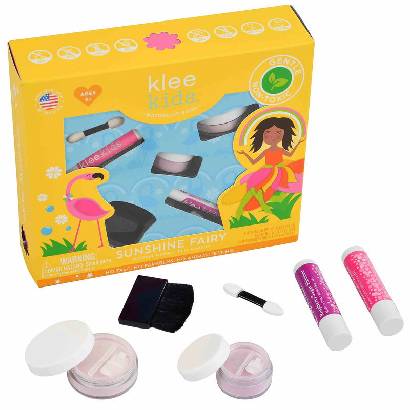 Klee Kids veilige kinder speel make up set Sunshine Fairy - geel - met inhoud