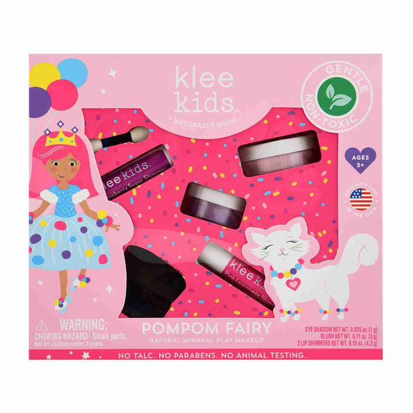 Klee Kids veilige kinder speel make up set Pompom Fairy - rose, paars - INDISHA
