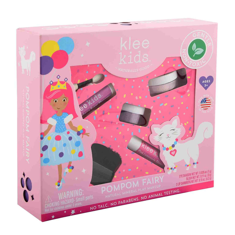 Klee Kids veilige kinder speel make up set Pompom Fairy - rose, paars - INDISHA