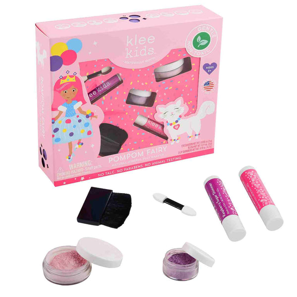 Klee Kids veilige kinder speel make up set Pompom Fairy - rose, paars - INDISHA