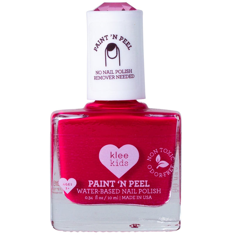 Klee-veilige-nagellak- waterbasis-peel off - 03 Denver - roze rood