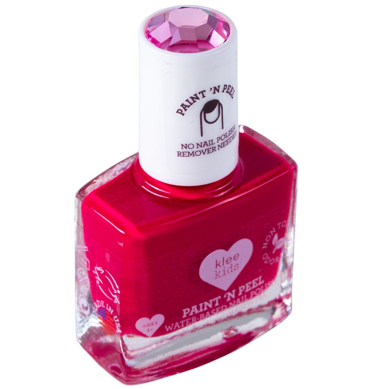 Klee-veilige-nagellak- waterbasis-peel off - 03 Denver - roze rood