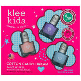 Klee Kids veilige nagellak set Cotton-Candy-Dream-roze-paars-lichtblauw-peeloff