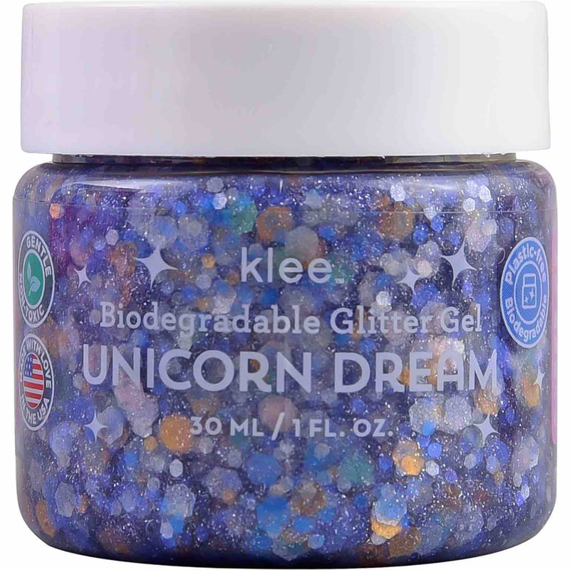 Klee Naturals 100% natuurlijke afbreekbare glitter gel blauw | INDISHA