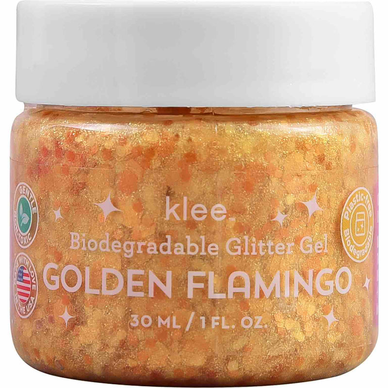 Klee Naturals 100% natuurlijke afbreekbare glitter gel geel goud| INDISHA