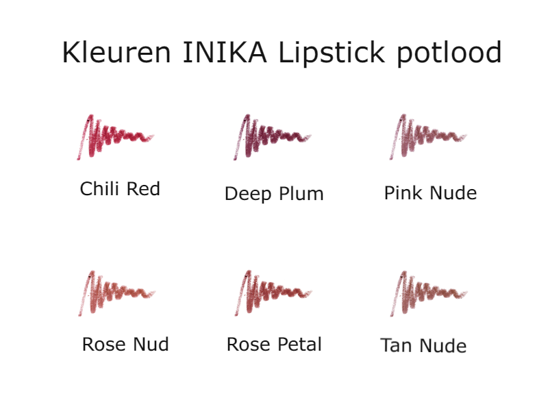 INIKA-Lipstick-potlood-kleuren
