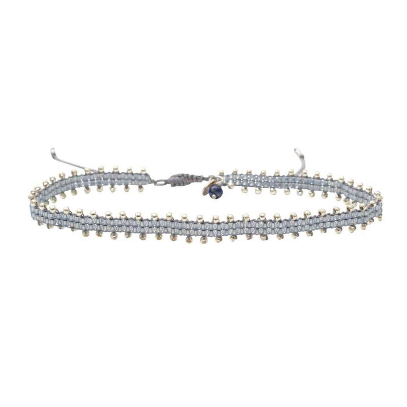 Positive enkelband (3 edelstenen)