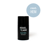 Loveli Rebel Care mannen deo zonder aluminium. Met natriumbicarbonaat. Fresh Cotton.  30 ml