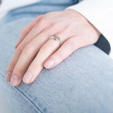 A Beautiful Story - edelsteen kaart ring zilver- Labradorite- grijs