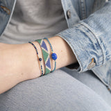 A Beautiful Story lapis lazuli armbandjes om pols: summer + iris +summerlight. Vriendschap & verbinding.