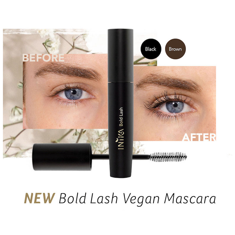 INIKA Bold Lash Mascara voor en na