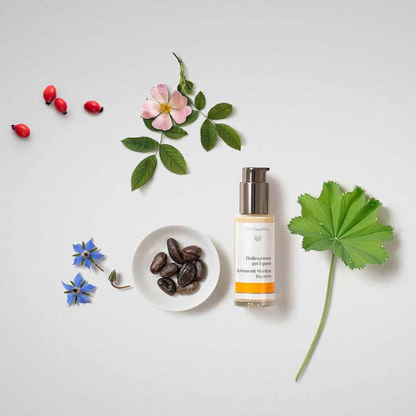drHauschka - Vloeibare Dagcreme Kalmerend -  gevoelige huid - ingredienten- INDISHA