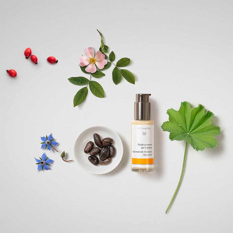 drHauschka - Vloeibare Dagcreme Kalmerend -  gevoelige huid - ingredienten- INDISHA