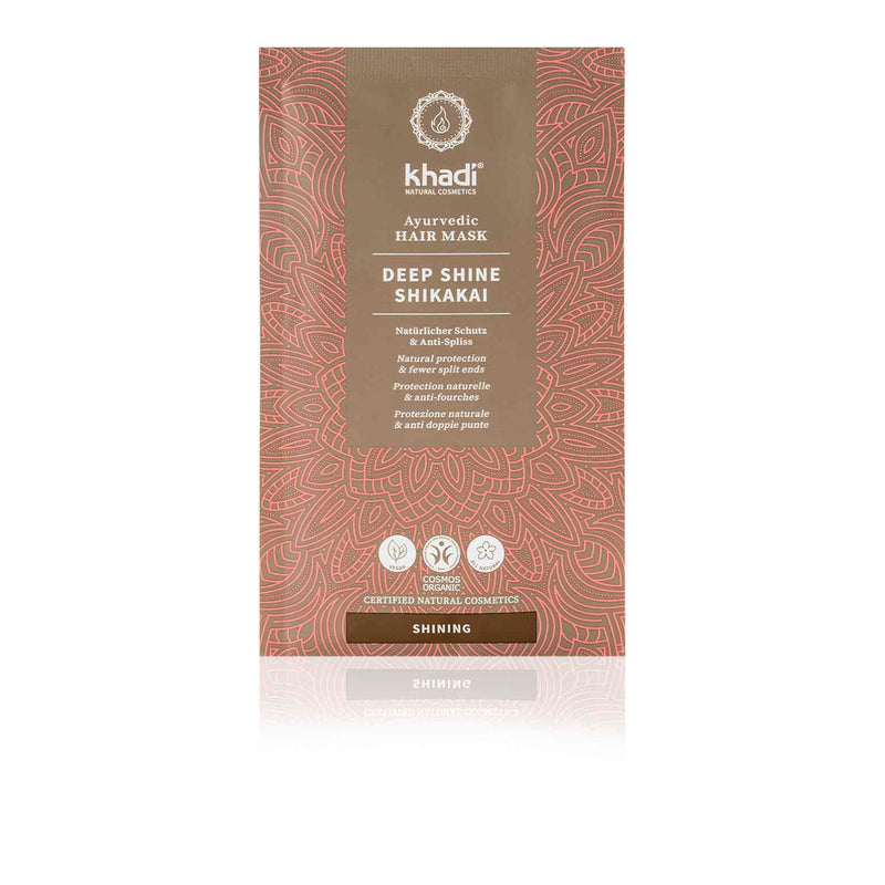 Khadi-Ayurvedisch-haarmasker-Deep-Shine-Shikakai-droog-dof-haar-gespleten-punten