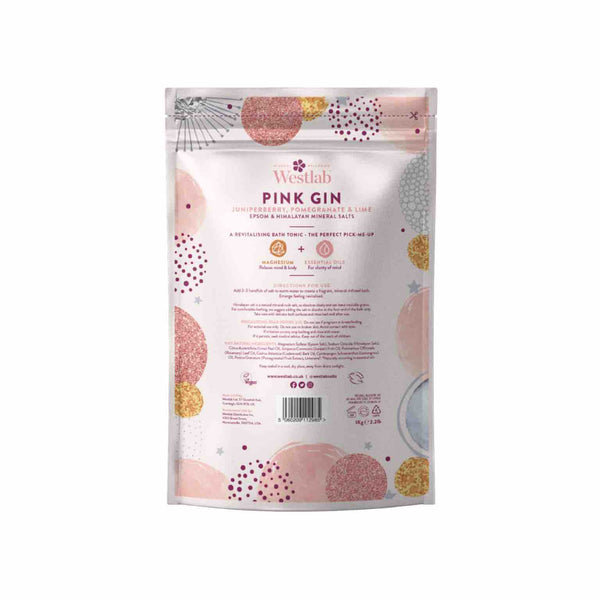 Pink Gin badzout - Epsom, Himalaya, jeneverbes, granaatappel. lime